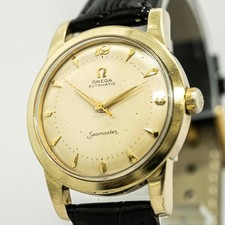 OH revisionato *RARO vintage 1952* OMEGA Seamaster Cal.354 automatico oro 34 mm uomo