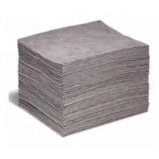 Spilltech Gp-M Sorbent Pad, 20 Gal, 15 In X 18 In, Universal, Gray, 100 Pk