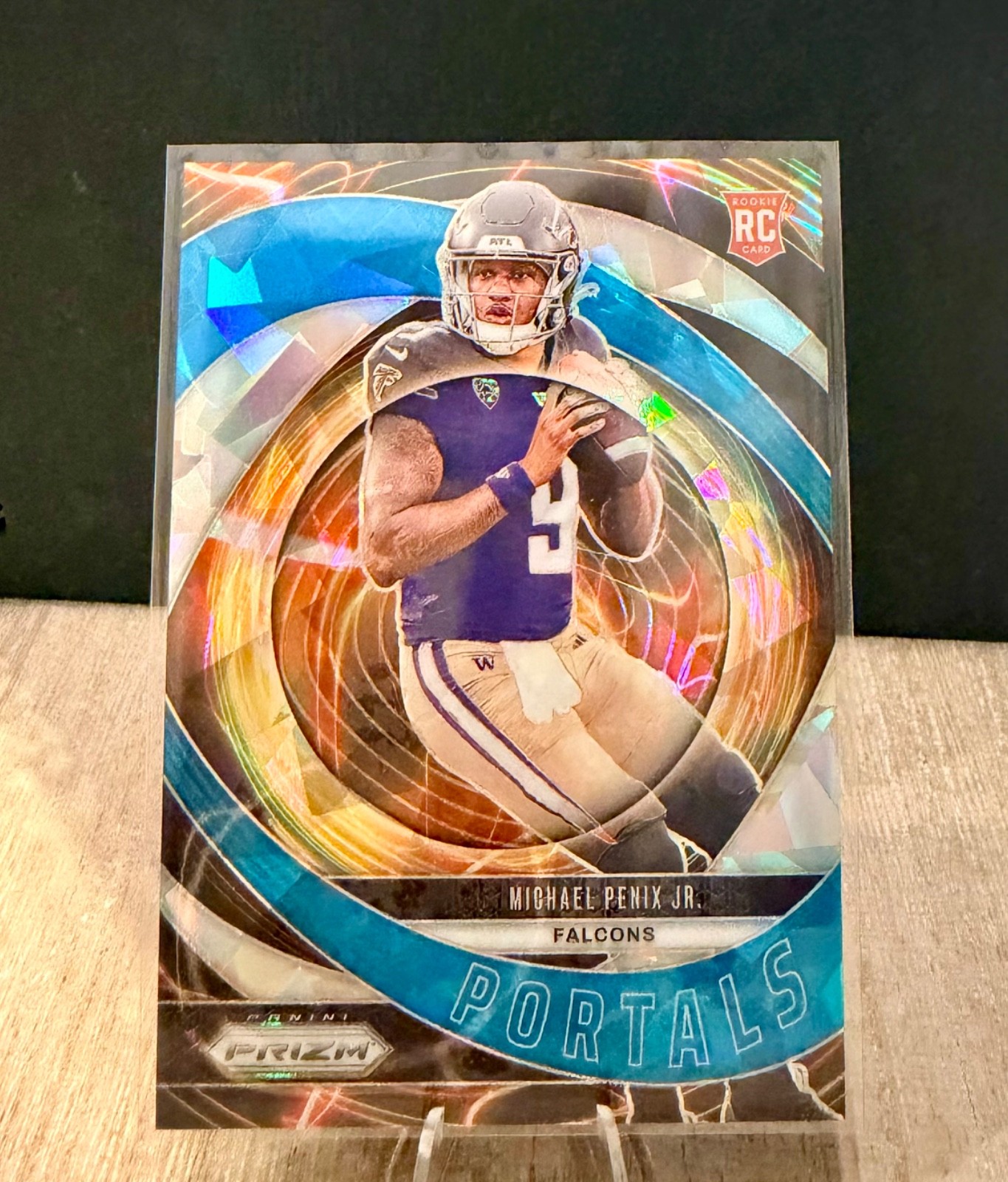 2024 Panini Prizm - Portals Michael Penix Jr. #6 Blue Ice Prizm 08/99 (RC)