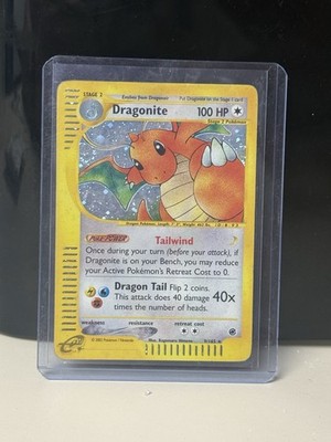 Pokémon TCG Dragonite Expedition Base Set Holo Rare Card 009/165