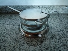 Parmesan Dose Edelstahl und Glas Marmeladenglas  Zucker Dose mit Löffel
