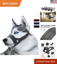 Nylon Dog Muzzle - Adjustable  Comfortable for Large Breeds, Black Design