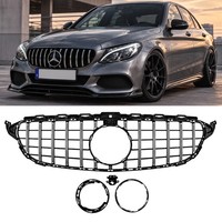 KüHlergrill Chrom FüR Mercedes W205 S205 C-Klasse 14-18 + Panamericana GT