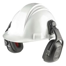 VeriShield Hard Hat Mounted Electronic Ear Muffs, 23 dB NRR, Electrically