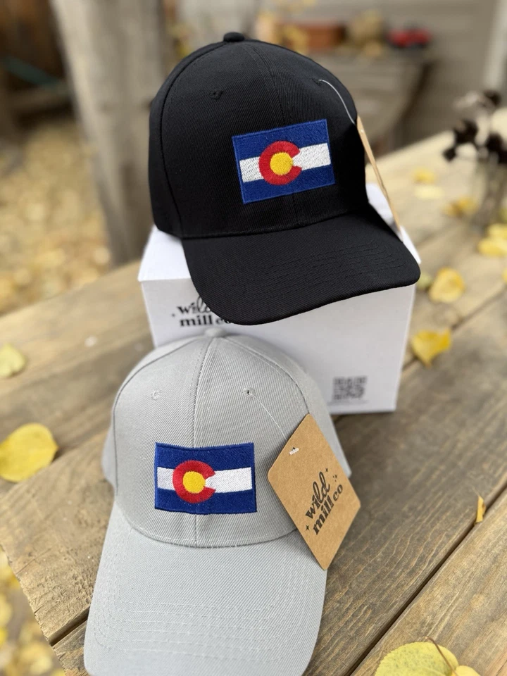 Colorado Flag SnapBack Cap Black Embroidered Adjustable Hat Made In USA New - Image 2 of 4