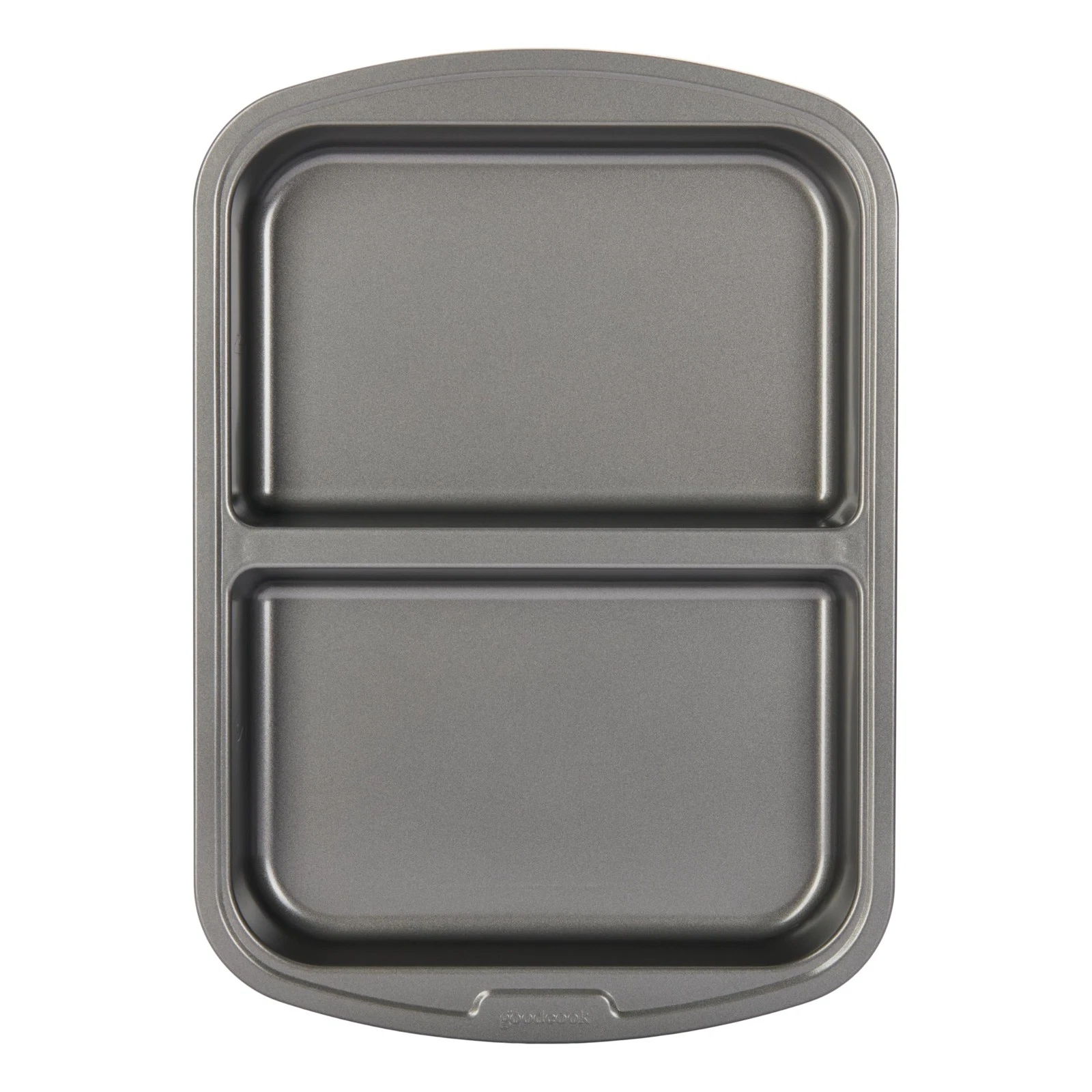 GoodCook Everyday Divided Baking Pan 1.5 Inch Deep 2 Section Non Stick Scratch