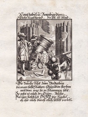 Marschall constable Bombardiere bombardier Beruf profession Weigel Kupferstich