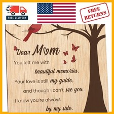 Beautiful Wooden Plaque Tribute for Loss of Mother - Elegant Sympathy Gift