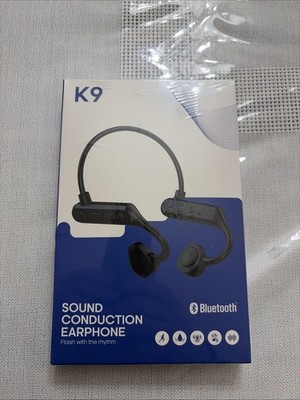 K9 Bone Conduction Headphones Bluetooth Wireless Earphones with Mic Running NEW