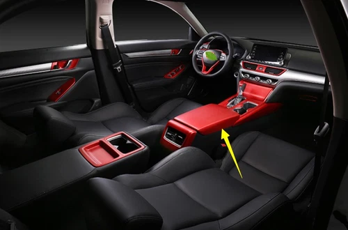 Reposabrazos central ABS para Honda Accord 2018-2022 10ª generación caja panel cubierta embellecedor rojo - Imagen 5 de 12