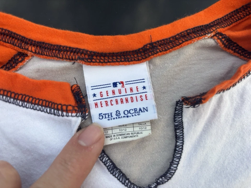 Camiseta Top Vintage Tigres de Detroit Jóvenes Niñas 10/12 Blanco Naranja MLB Béisbol Y2K Foto 4 de 4