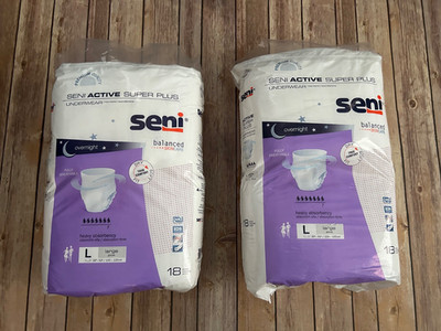 Seni Active Super Plus Underwear Size Large 2 Packs 18pcs x 2