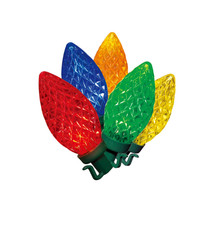 Holiday Time 100 Count Multicolor LED Super Bright C9 Christmas Lights Green