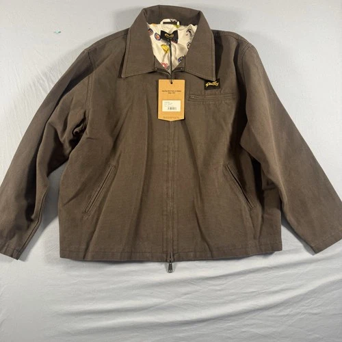 Stan Ray Gas Jacket Men M Brown Cotton Canvas Full Zip Workwear Coat - product listing photo