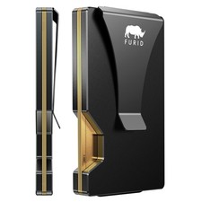Card Wallet for Men Slim Minimalist: Metal Wallets Standard, Aluminum Black