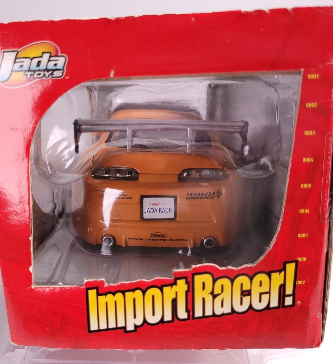 Jada Toys Import Racer Toyota Supra Orange 1/24 Scale Die Cast NIB