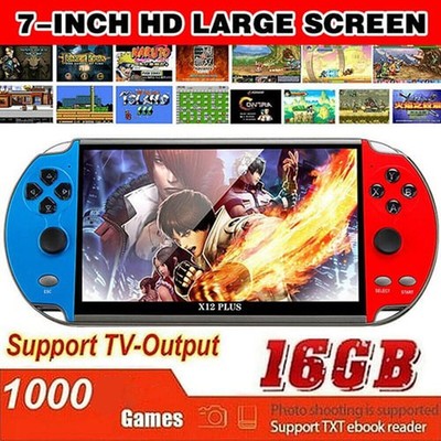 PSP X12plus 16GB Handheld Spielkonsole 2700 Spiele MP4 7'' Video Game Consoles