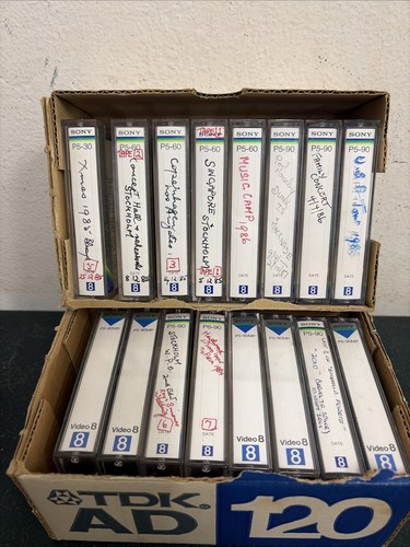 17 X Sony Digital 8 - Video Camcorder Cassette Tapes Used Don Hazelwood