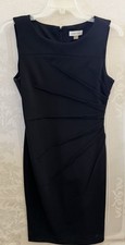 Calvin Klein Sunburst Sheath Dress Black Size 4