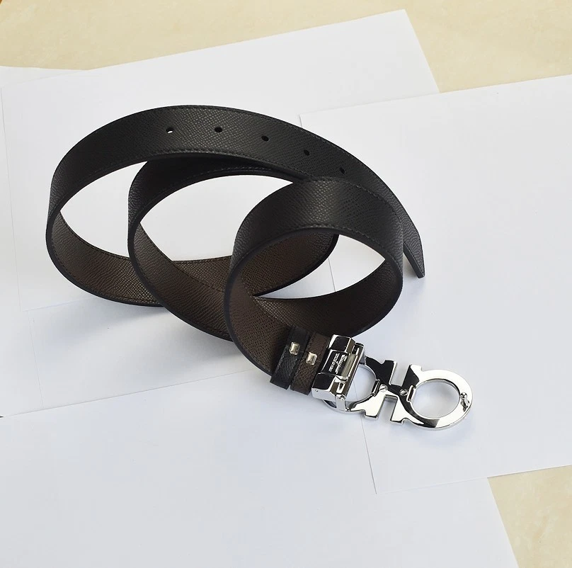 Ferragamo Cinturón Hombre Reversible/Ajustable - Acabado Plateado Gancini Hebilla 120cm Foto 4 de 4