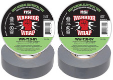 Warriorwrap General 3/4 In. X 60 Ft. 7 Mil Vinyl Electrical Tape, Gray Pack of