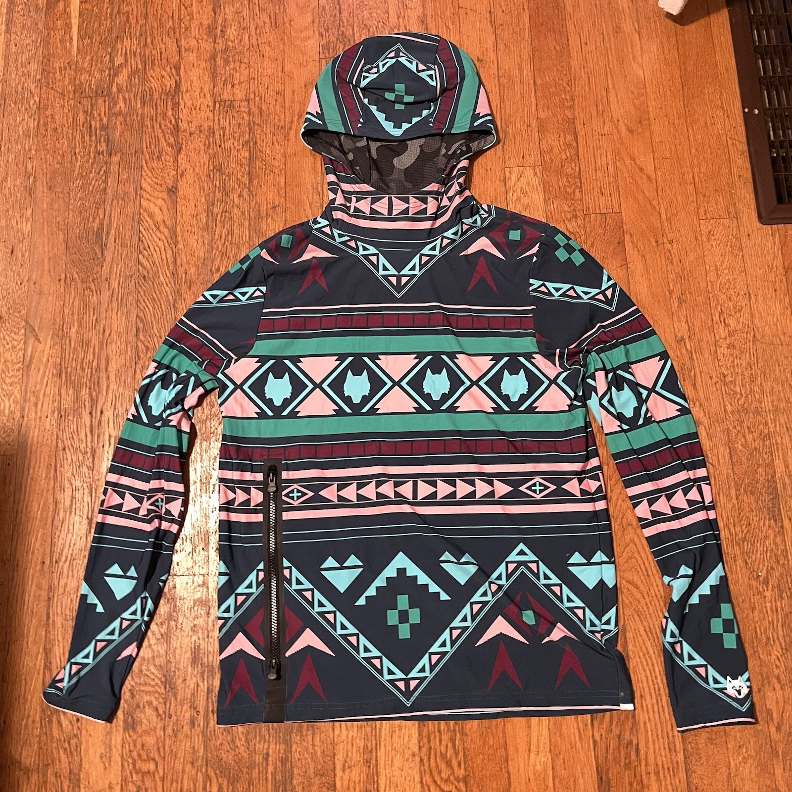 Greyson Clothiers Ghostwolf Cokato Hoodie Aztec Forest Green, Size Medium