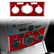 For Opel Astra 2004-2010 Center Console AC Panel Sticker Trim Red Carbon Fiber