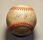 Autographed Baseball game used KARSON MILBRANDT Miami Marlins