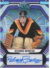 2025 Leaf Metal Legends Richard Brodeur PURPLE AUTO #BA-RB2 Canucks 4/7