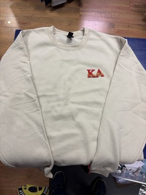 Kappa Alpha Order Sand Crew Neck Sweatshirt w/Embroidered Letters sz 2XL