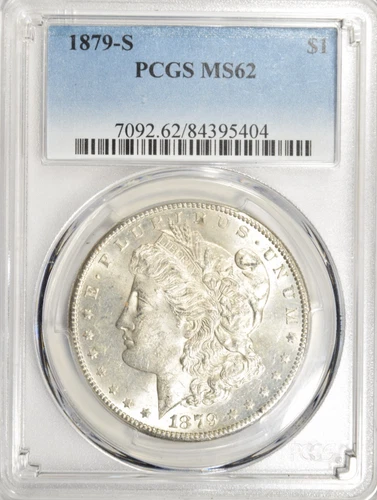 1879-S MORGAN DOLLAR ~ SHARP WHITE PCGS MS62!