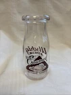 Vintage Half Pint Glass Milk Bottle Utschig’s Dairy Appleton, Wisconsin 1956
