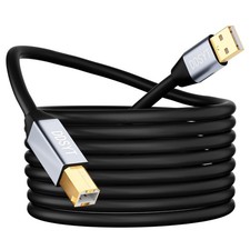 USB 2.0 Printer Cable 6ft, USB-A to USB-B with 480 Mbps black