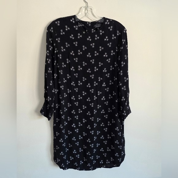 & OTHER STORIES | Back Slit Butterflies Dress Black Sz 6 View 2