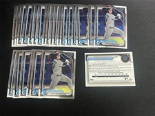 25 x 2024 BOWMAN CHROME KEMP ALDERMAN LOT OF 25 CARDS MARLINS BCP-82