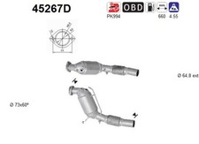 AS Katalysator 45267D für BMW 5er E60 Touring E61 525 530