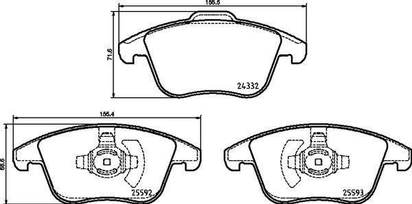 Plaquettes de frein Brembo P 24 211 pour les trajets sous la pluie en sécurité
