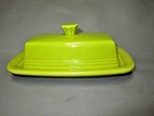 Fiesta HLC Chartreuse Lime Green Covered Butter Dish with Lid - Post 86 USA