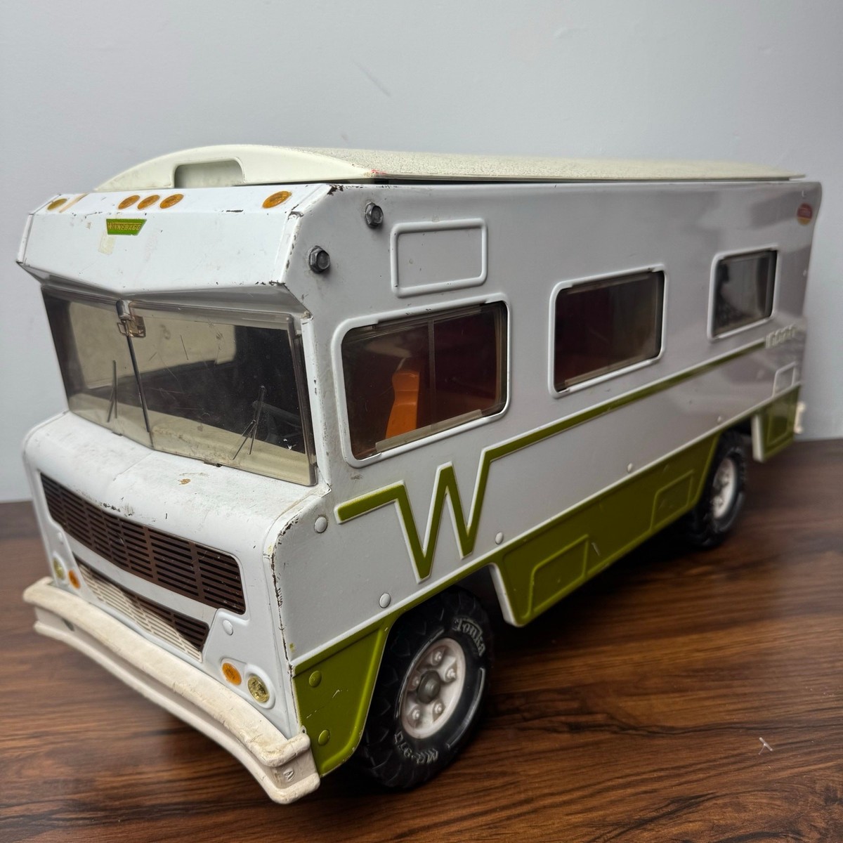 Vintage 1970s Tonka Winnebago Indian RV Motorhome Camper Pressed