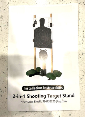 2-in-1 Shooting Target Stand Base Adjustable Width from 8'' to 24'' for USPSA/I...