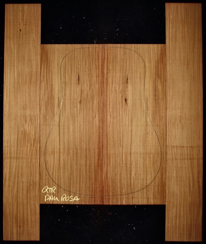 Guitar Luthier Tonewood QTR PAU ROSA Acoustic backs sides set