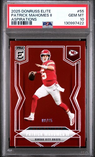 2025 Panini Donruss Elite Aspirations #55 Patrick Mahomes II /85 PSA 10