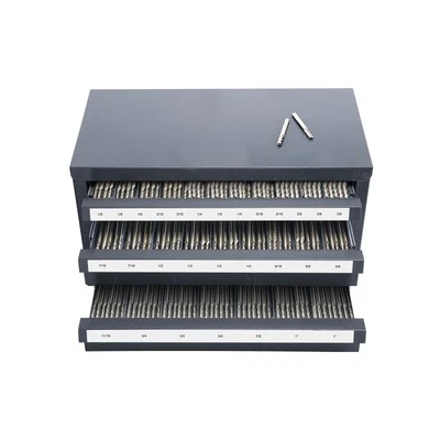 UIMOSO End Mill Dispenser Organizer Cabinet Three-Drawer 1/8"-1" 29 Compartment