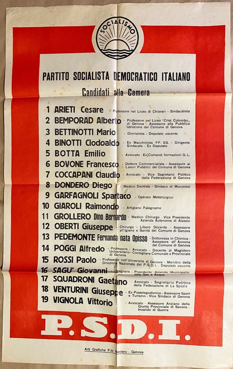 -Manifesto Politico -Partito Socialista Democratico