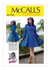McCalls Sewing Pattern M7938 Costume Anime Dapper Days Cosplay Misses Size 14-22