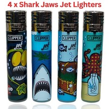 Clipper Lighter Full Set ROUND JET BLACK SILVER TOP Windproof Gas Refillable UK