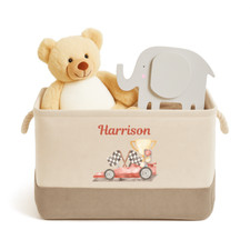 Cars Toy Storage Basket with Handles Kids Bedroom Nursery Box 3 Sizes Boys Gift