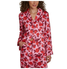 LOFT Satin Collar Pajama Set, Rose Blush, Floral, Pink, Red  20/22 XX-Large, 2X