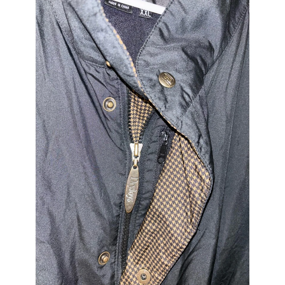 Chaqueta cortavientos FootJoy DryJoy para hombre negra pata de gallo cremallera completa (XXL) Foto 3 de 4