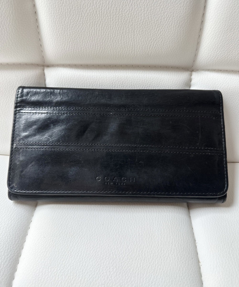 Coach Tribeca Combination Trifold Snap Wallet Clutch Vintage